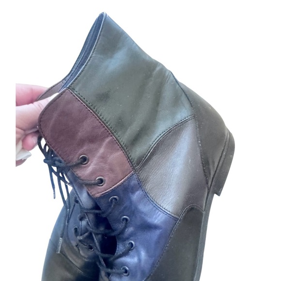 Nicole Men's Blue and Brown Leather Boots - Picture 6 of 7